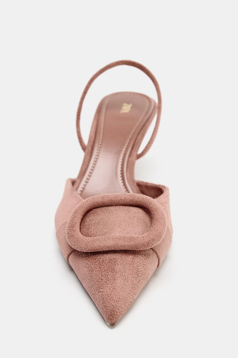 SLINGBACK APPLIQUÉ HEELS