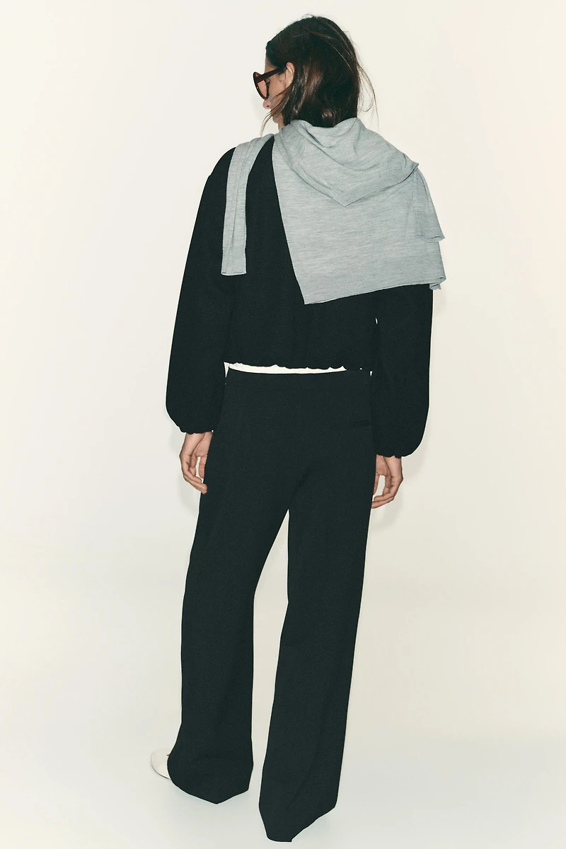 DOUBLE WAIST WIDE LEG PANTS