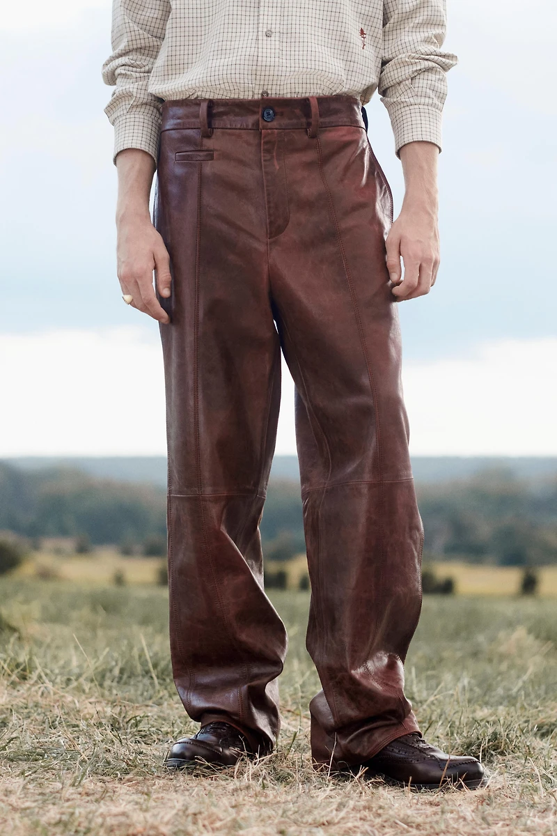 PANTALON DE COSTUME EN CUIR ÉDITION LIMITÉE