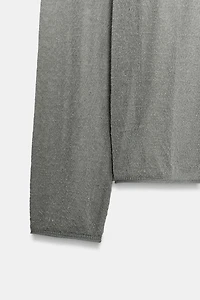 PULL OVERSIZE EN MAILLE À FIL MÉTALLISÉ