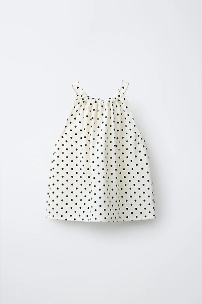 POLKA DOT HALTER TOP