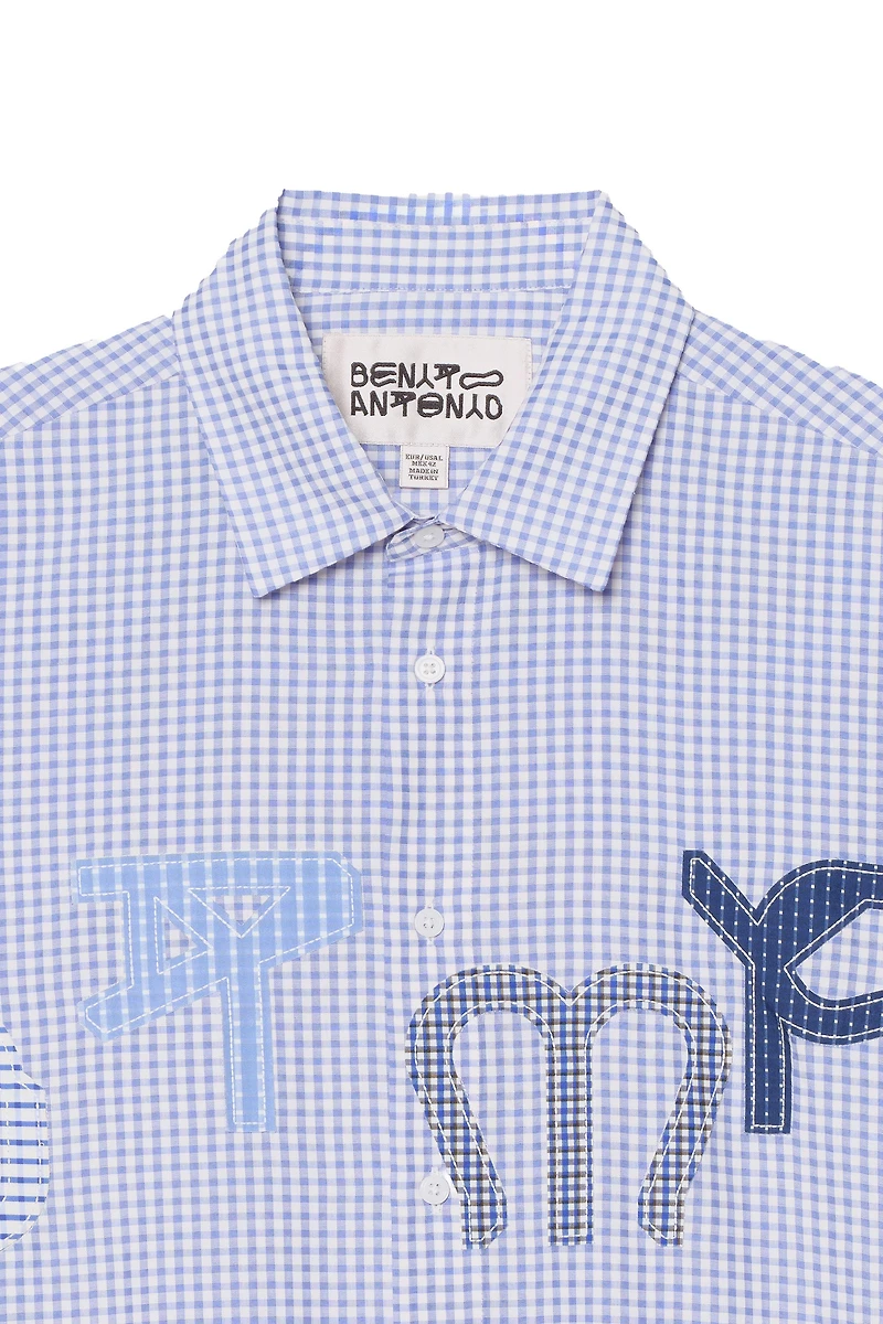 DTMF PATCH PLAID SHIRT