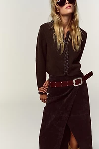 INTERWOVEN TRIM CARDIGAN
