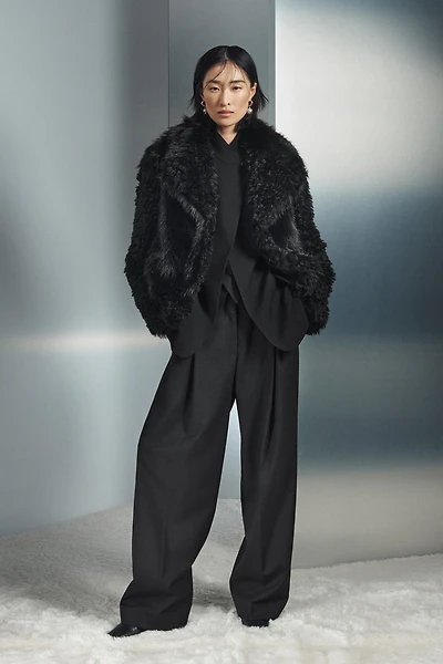 MANTEAU COURT EFFET FOURRURE ZW COLLECTION