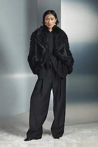 MANTEAU COURT EFFET FOURRURE ZW COLLECTION