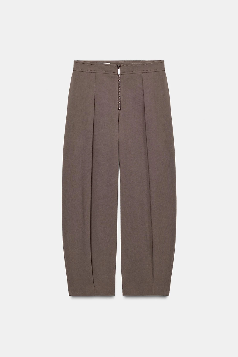 PANTALON CAROTTE À FERMETURE ÉCLAIR