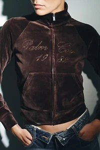TEXT VELVET JACKET