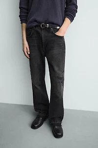 RIPPED FLARE FIT JEANS