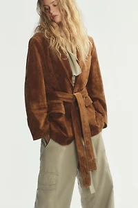 SUEDE LEATHER BLAZER
