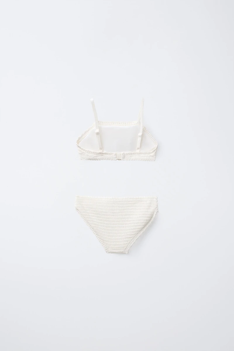 6-14 YEARS/ CROCHET FLOWER BIKINI