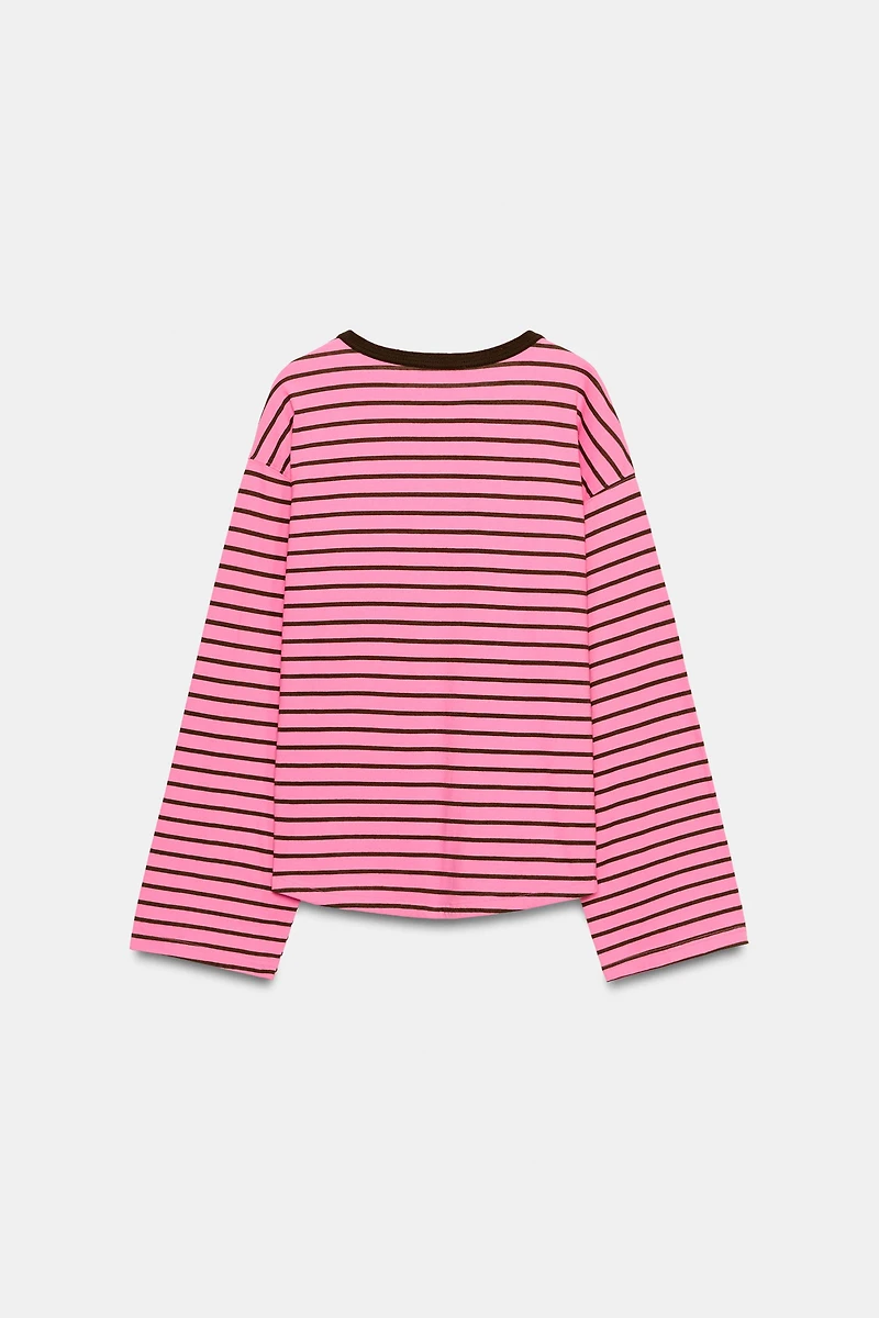 STRIPED HENLEY T-SHIRT