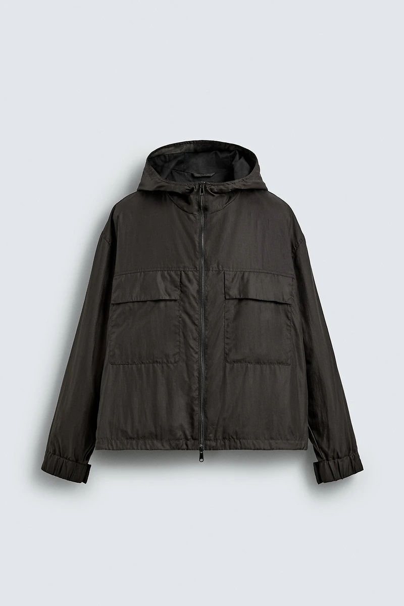 HOODED TECHNICAL JACKET