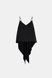 TOP STYLE LINGERIE SATINÉ ASYMÉTRIQUE