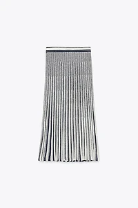 JUPE EN MAILLE COUPÉE RAYURES