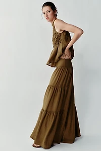 RUCHED HALTER TOP