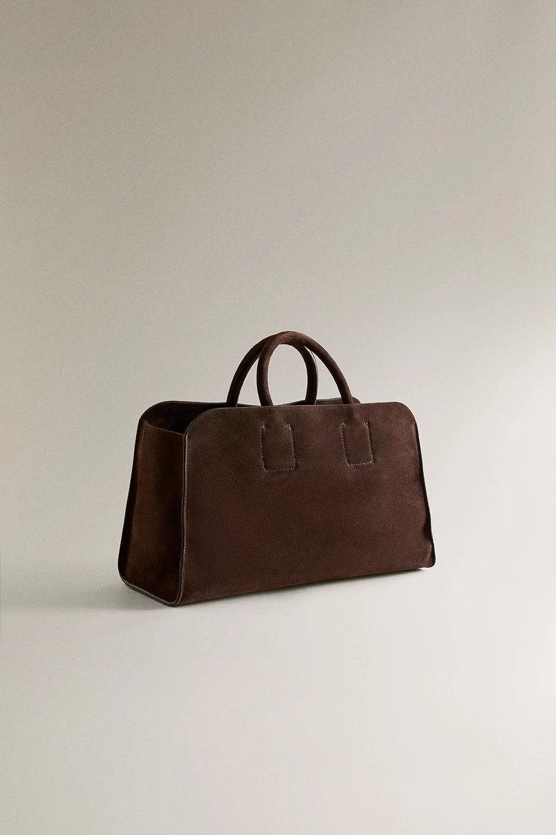 MINI SUEDE LEATHER TOTE BAG