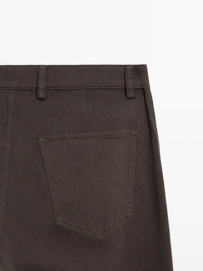 Slim fit denim trousers