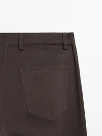 Slim fit denim trousers