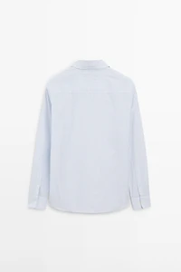 100% cotton regular fit striped shirt