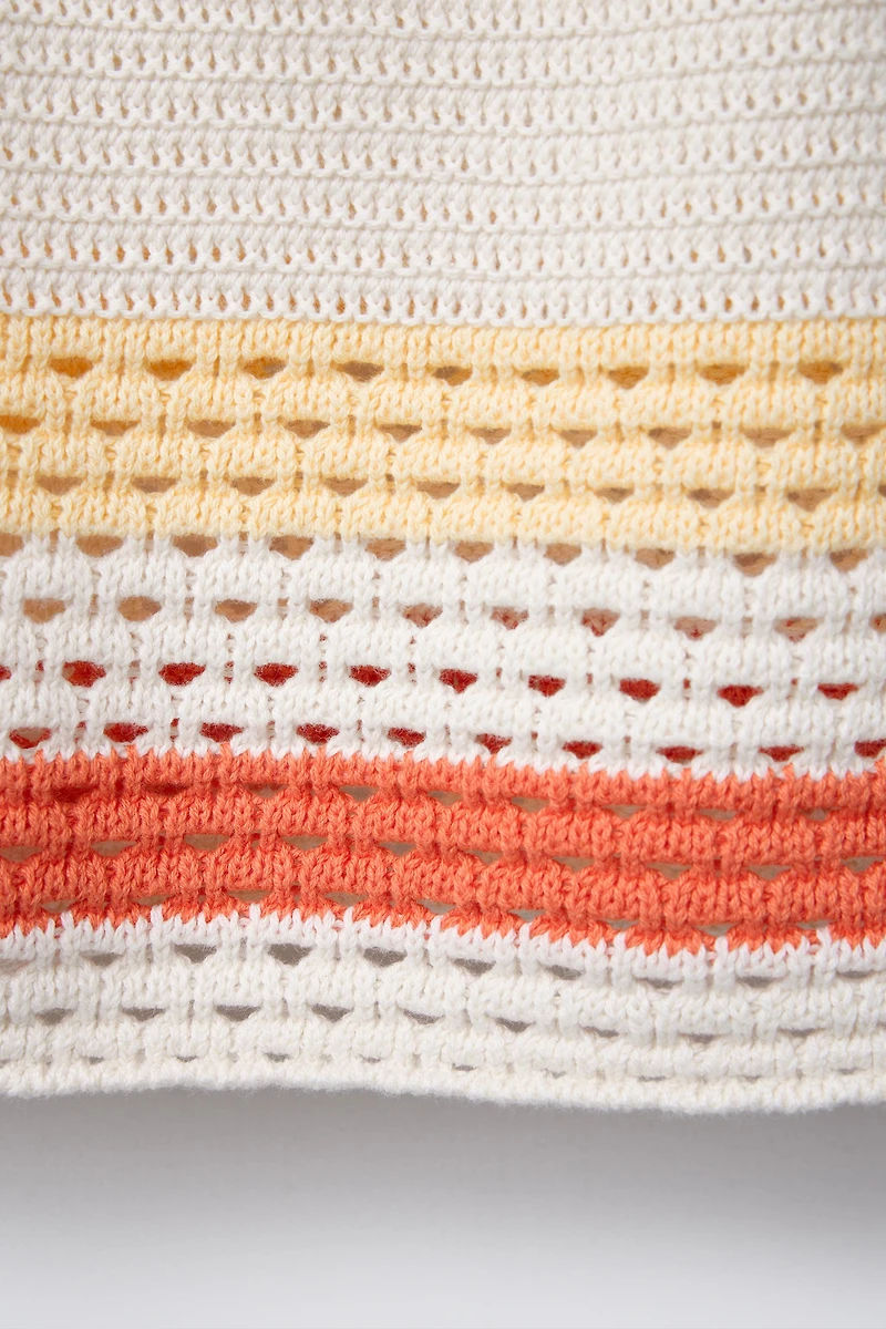 STRIPED KNIT SKIRT
