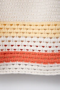 STRIPED KNIT SKIRT