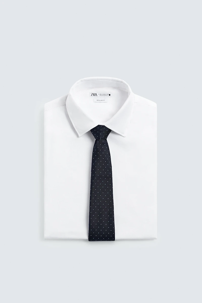 100% SILK POLKA DOT TIE