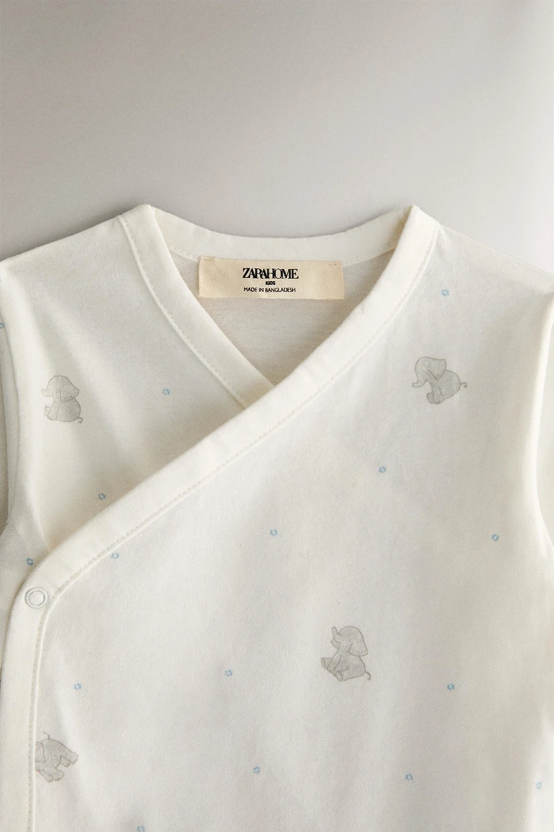 ELEPHANT BABY BODYSUIT (SET OF 3)