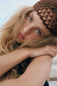 CROCHET BEADED CAP