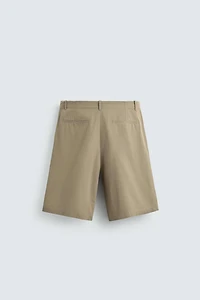 SHORT RELAXED FIT EN COTON ET LIN