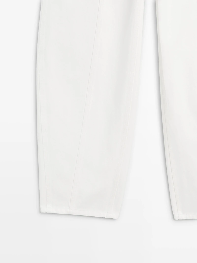 Jean barrel fit coutures apparentes