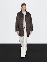 Long lightweight puffer jacket