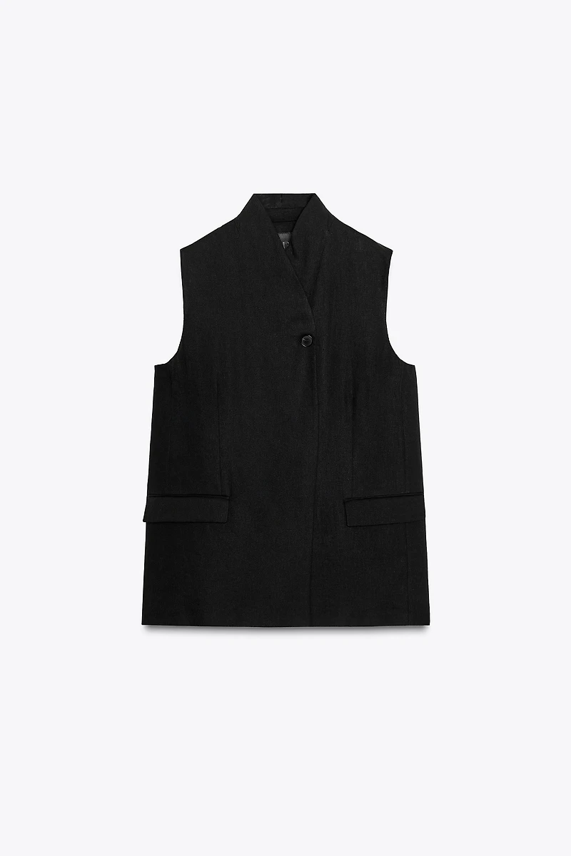 GILET MÉLANGE LIN ZW COLLECTION