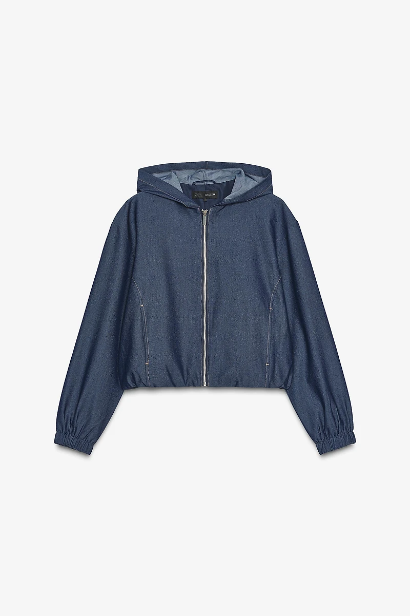 HOODED BOMBER JACKET