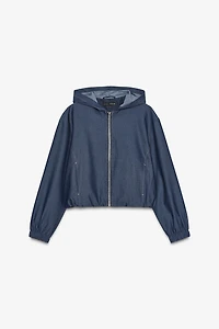HOODED BOMBER JACKET