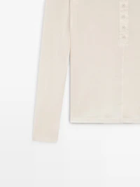T-shirt boutonné en coton