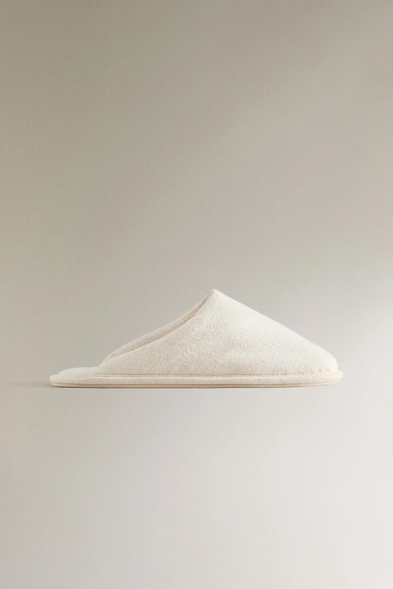 JACQUARD MULE SLIPPERS