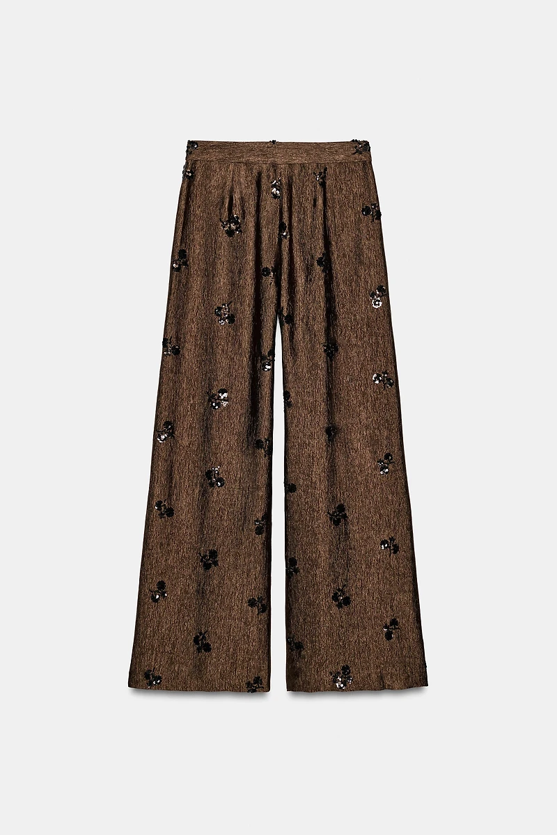 PANTALON LARGE PAILLETTES