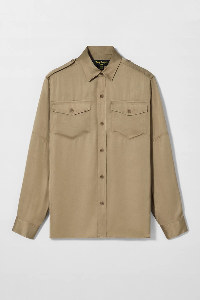 SATIN EFFECT POCKET SHIRT BOBBY GILLESPIE X ZARA