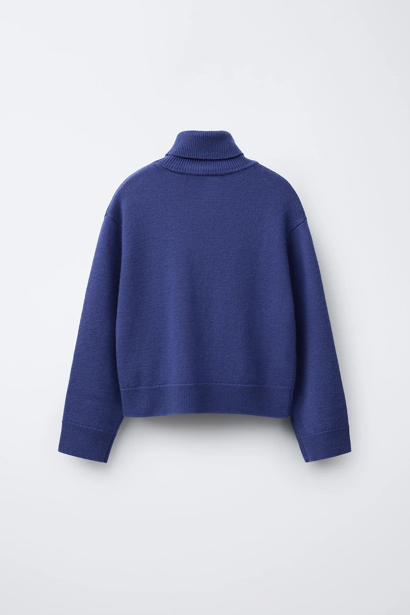 PULL COL ROULÉ 100% LAINE