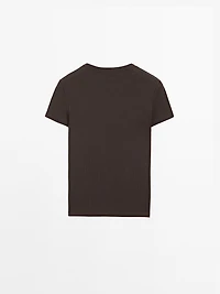 Ribbed heavy weight short sleeve T-shirt