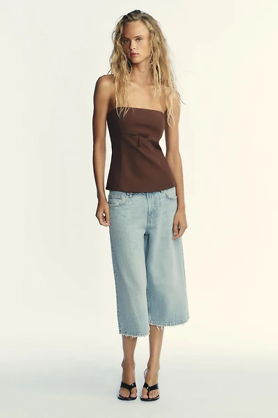 BOW STRAPLESS TOP