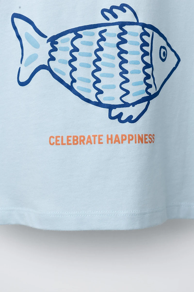 FISH PRINT T-SHIRT