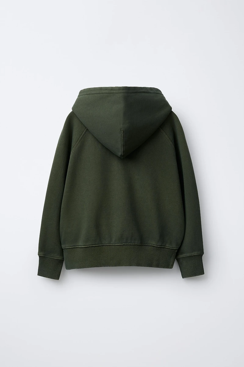 GARMENT DYE HOODIE SWEATSHIRT