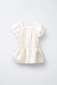 SATIN DRESS WITH BOWS