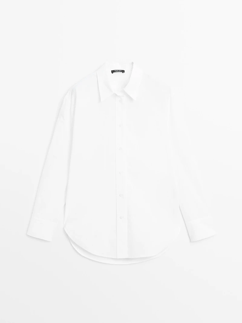 Chemisier long popeline 100 % coton
