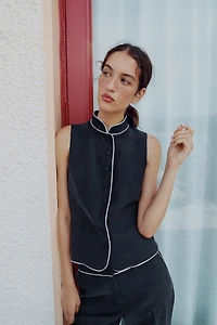 PANTALON À LISERÉS CONTRASTÉS