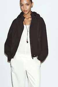 RUBBERIZED HOODIE JACKET