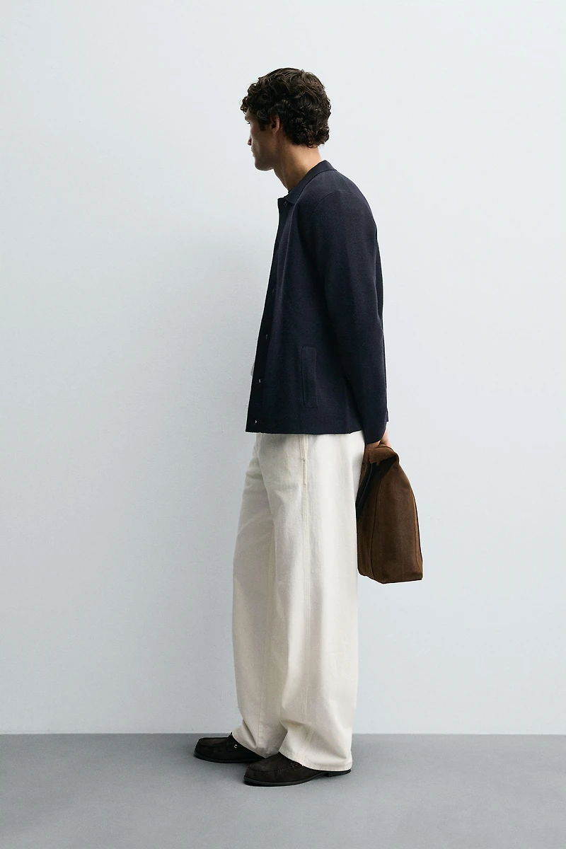 TEXTURED POCKET CARDIGAN