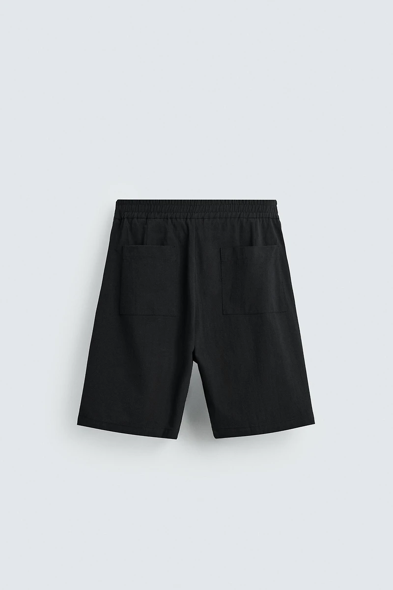 RELAXED FIT COTTON BERMUDA SHORTS