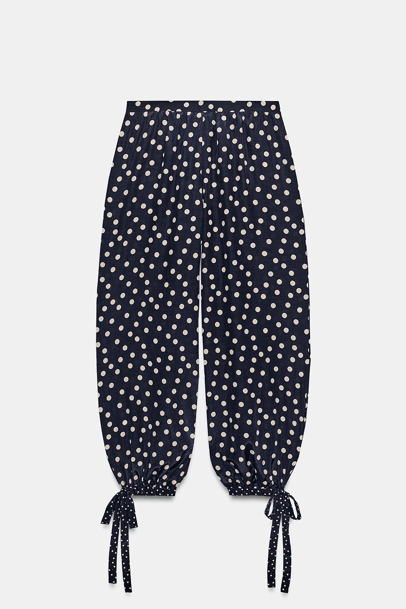 PANTALON BOUFFANT À POIS ZW COLLECTION